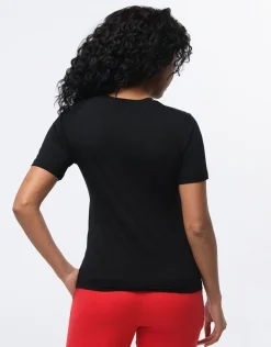 Christine Laure T-shirts|Hauts*T-shirt noir sérigraphie