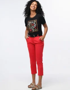 Christine Laure T-shirts|Hauts*T-shirt noir sérigraphie