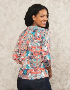 Christine Laure T-shirts|Hauts*T-shirt orange imprimé