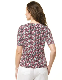 Christine Laure T-shirts|Hauts*T-shirt rose imprimé