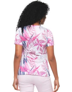 Christine Laure T-shirts|Hauts*T-shirt rose strass