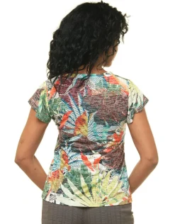 Christine Laure T-shirts|Hauts*T-shirt vert en dévoré