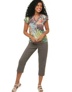 Christine Laure T-shirts|Hauts*T-shirt vert en dévoré