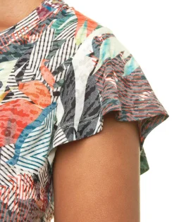 Christine Laure T-shirts|Hauts*T-shirt vert en dévoré