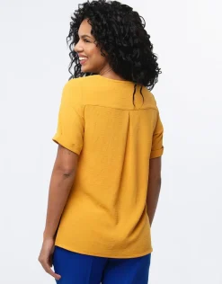 Christine Laure Chemisiers & Blouses|Hauts*Tunique chic ocre