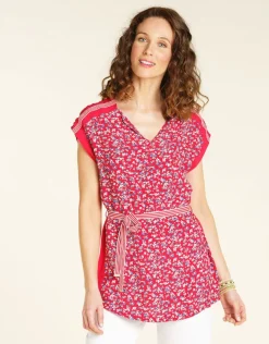 Christine Laure Chemisiers & Blouses|Hauts*Tunique imprimée rouge