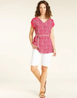 Christine Laure Chemisiers & Blouses|Hauts*Tunique imprimée rouge