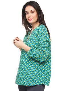 Christine Laure Chemisiers & Blouses|Hauts*Tunique imprimée verte