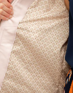 Christine Laure Habillées|Vestes*Veste 100% cuir rose pale