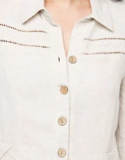 Christine Laure Habillées|Vestes*Veste 100% lin beige