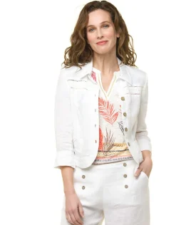 Christine Laure Habillées|Vestes*Veste 100% lin blanc