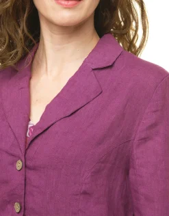 Christine Laure Habillées|Vestes*Veste 100% lin violet