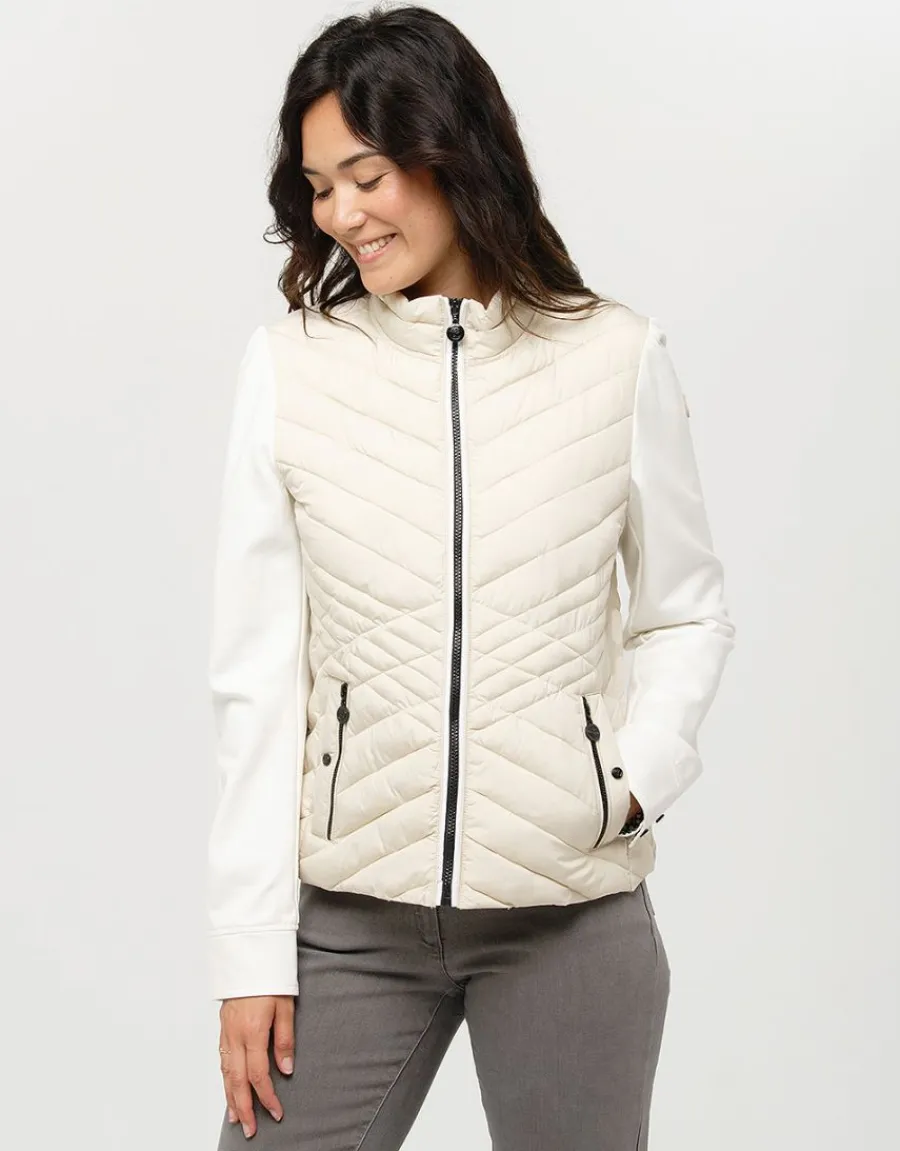Christine Laure Casual|Vestes*Veste beige bi-matière
