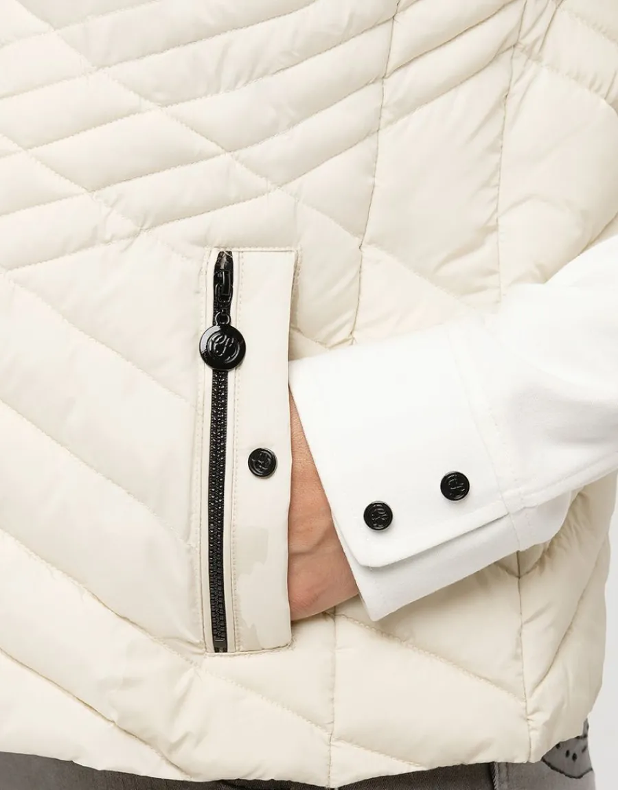 Christine Laure Casual|Vestes*Veste beige bi-matière