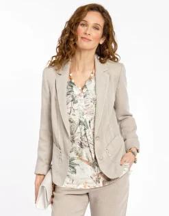 Christine Laure Habillées|Vestes*Veste beige col tailleur