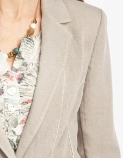 Christine Laure Habillées|Vestes*Veste beige col tailleur