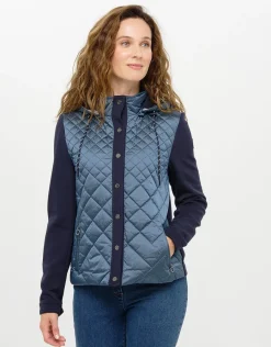 Christine Laure Casual|Vestes*Veste bi-matière marine