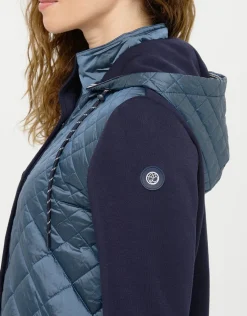 Christine Laure Casual|Vestes*Veste bi-matière marine