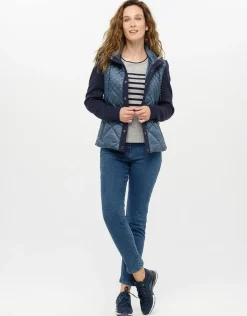 Christine Laure Casual|Vestes*Veste bi-matière marine