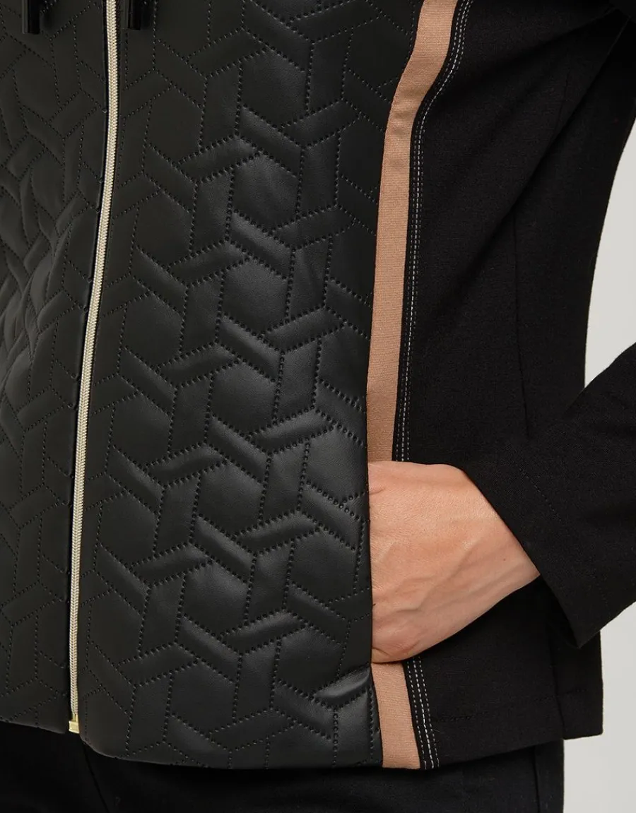 Christine Laure Casual|Vestes*Veste bi-matière noir