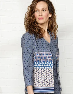 Christine Laure Habillées|Vestes*Veste bleue géométrique