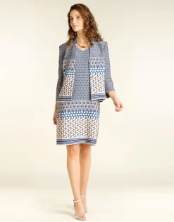 Christine Laure Habillées|Vestes*Veste bleue géométrique