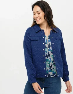 Christine Laure Casual|Vestes*Veste boutonnée bleu