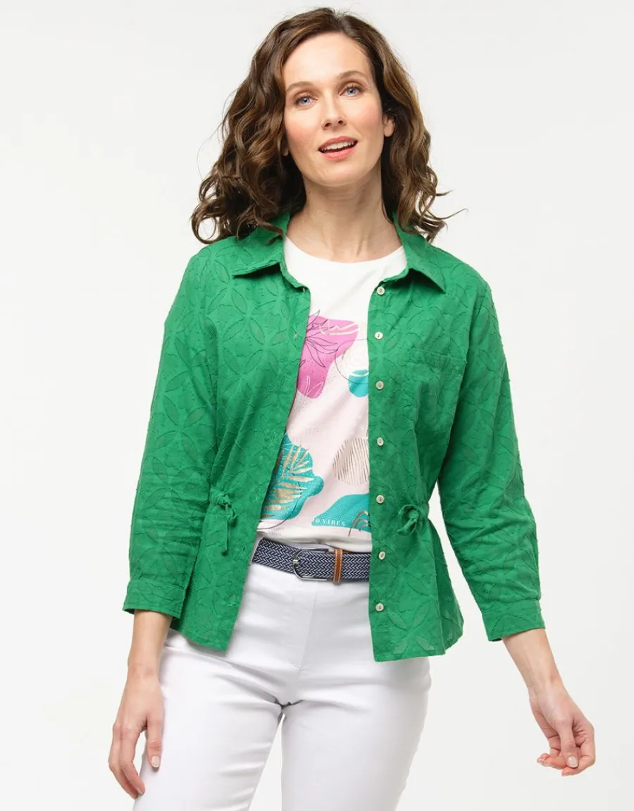 Christine Laure Chemisiers & Blouses|Hauts*Veste chemise verte