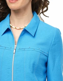 Christine Laure Habillées|Vestes*Veste chic bleu azur