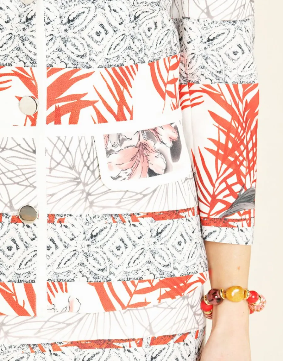 Christine Laure Habillées|Vestes*Veste chic imprimée écru