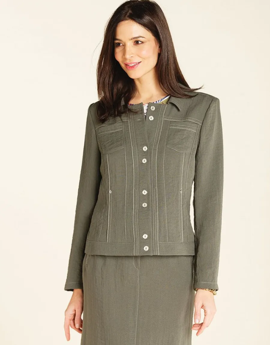 Christine Laure Habillées|Vestes*Veste chic kaki