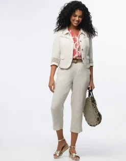 Christine Laure Habillées|Vestes*Veste chic lin beige