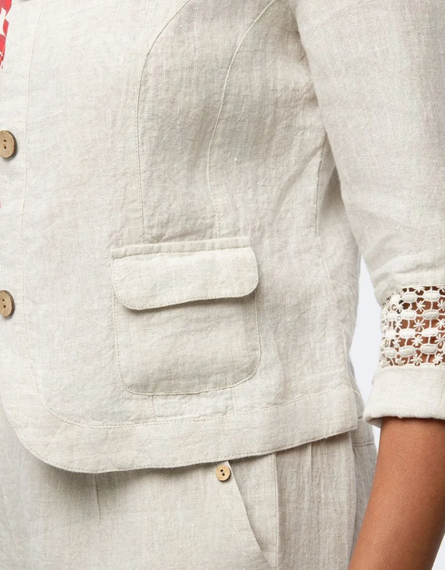 Christine Laure Habillées|Vestes*Veste chic lin beige