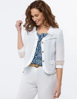 Christine Laure Habillées|Vestes*Veste chic lin blanc