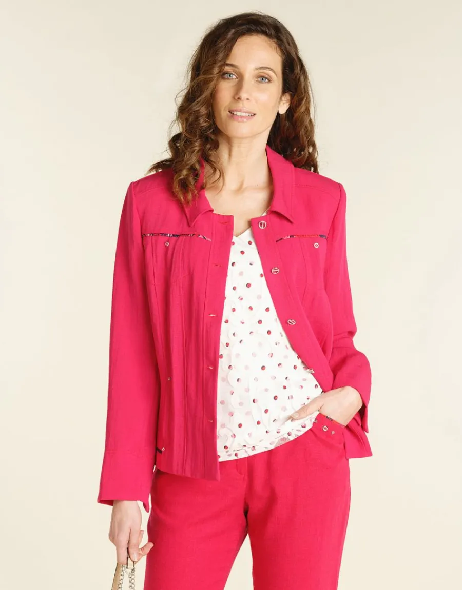 Christine Laure Habillées|Vestes*Veste chic rose fuchsia