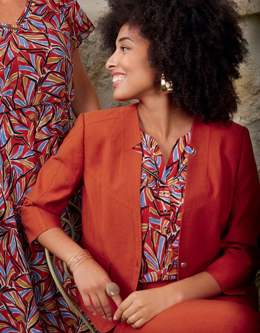 Christine Laure Habillées|Vestes*Veste chic terracotta