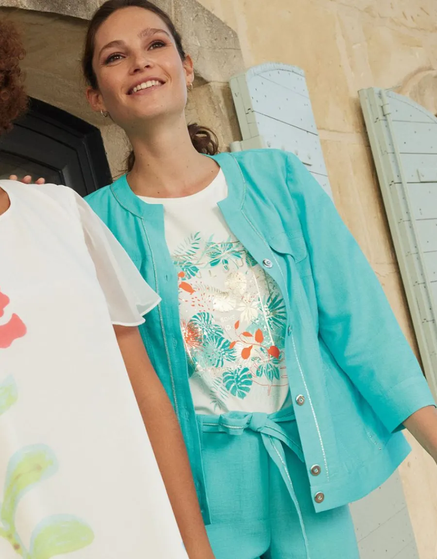 Christine Laure Habillées|Vestes*Veste chic turquoise