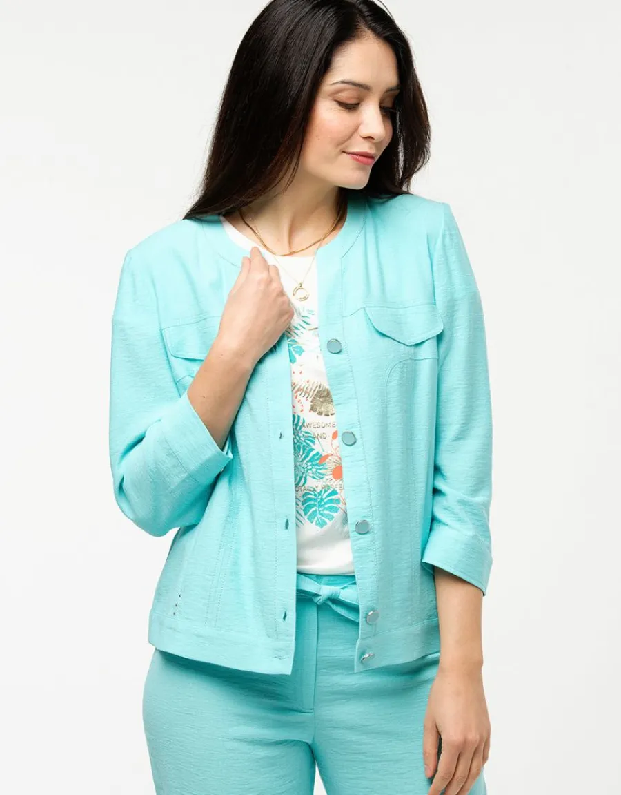 Christine Laure Habillées|Vestes*Veste chic turquoise