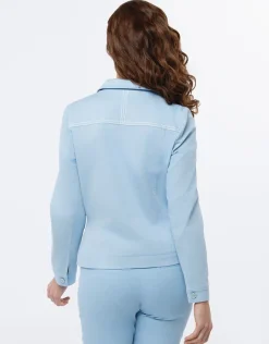 Christine Laure Vestes|Casual*Veste coton bleu ciel