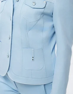 Christine Laure Vestes|Casual*Veste coton bleu ciel