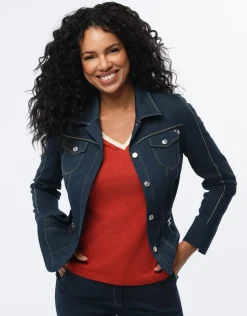 Christine Laure Casual|Vestes*Veste coton bleu marine