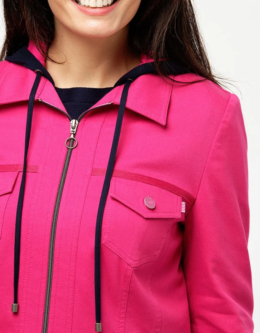 Christine Laure Casual|Vestes*Veste coton fuchsia