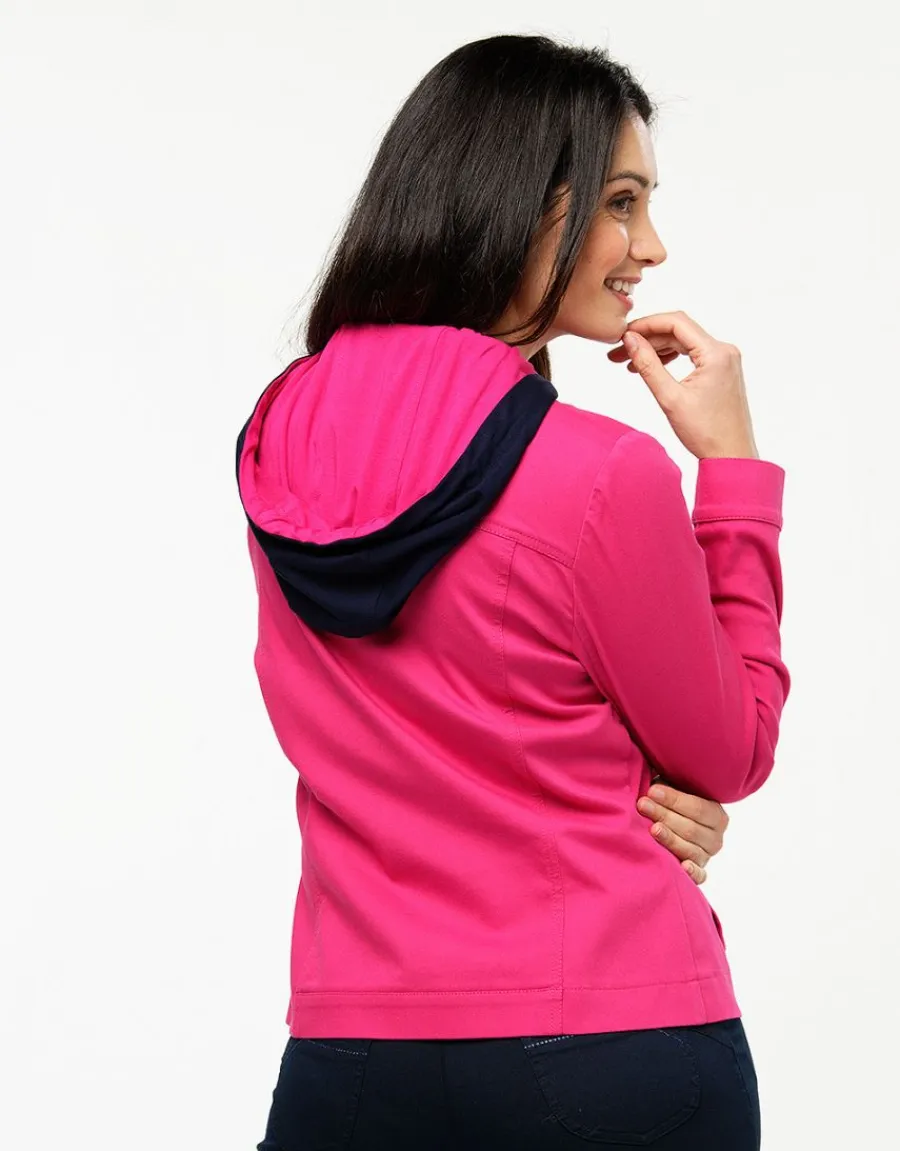 Christine Laure Casual|Vestes*Veste coton fuchsia