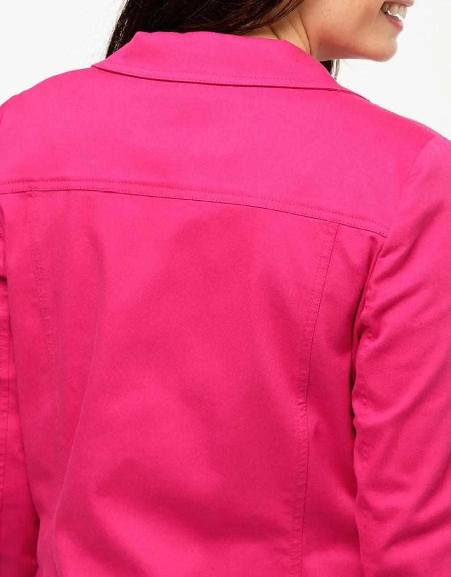 Christine Laure Casual|Vestes*Veste coton fuchsia