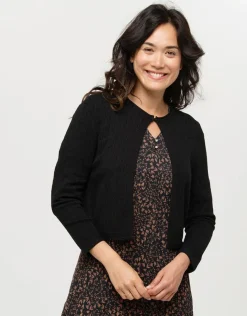 Christine Laure Maille|Gilets*Veste courte maille noire