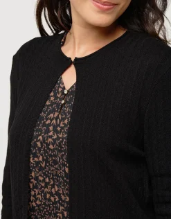 Christine Laure Maille|Gilets*Veste courte maille noire