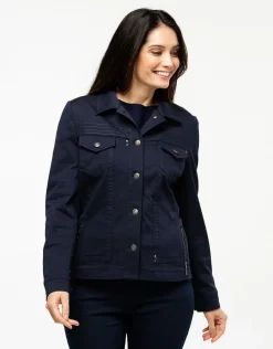 Christine Laure Casual|Vestes*Veste courte marine coton