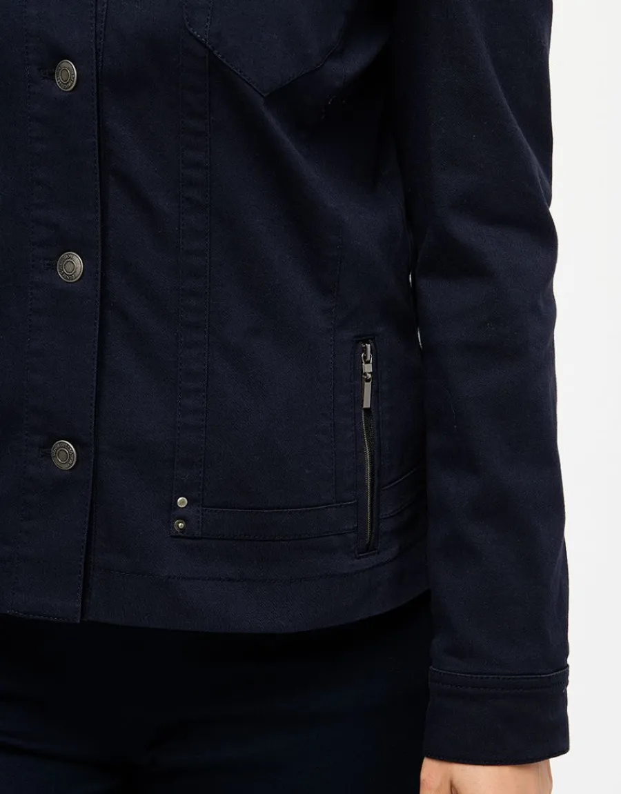 Christine Laure Casual|Vestes*Veste courte marine coton