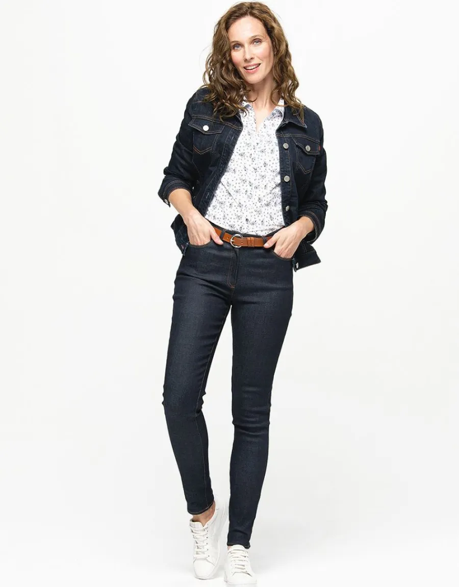 Christine Laure Casual|Vestes*Veste en jean bleu brut