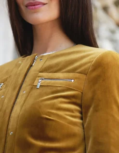 Christine Laure Habillées|Vestes*Veste en velours ocre